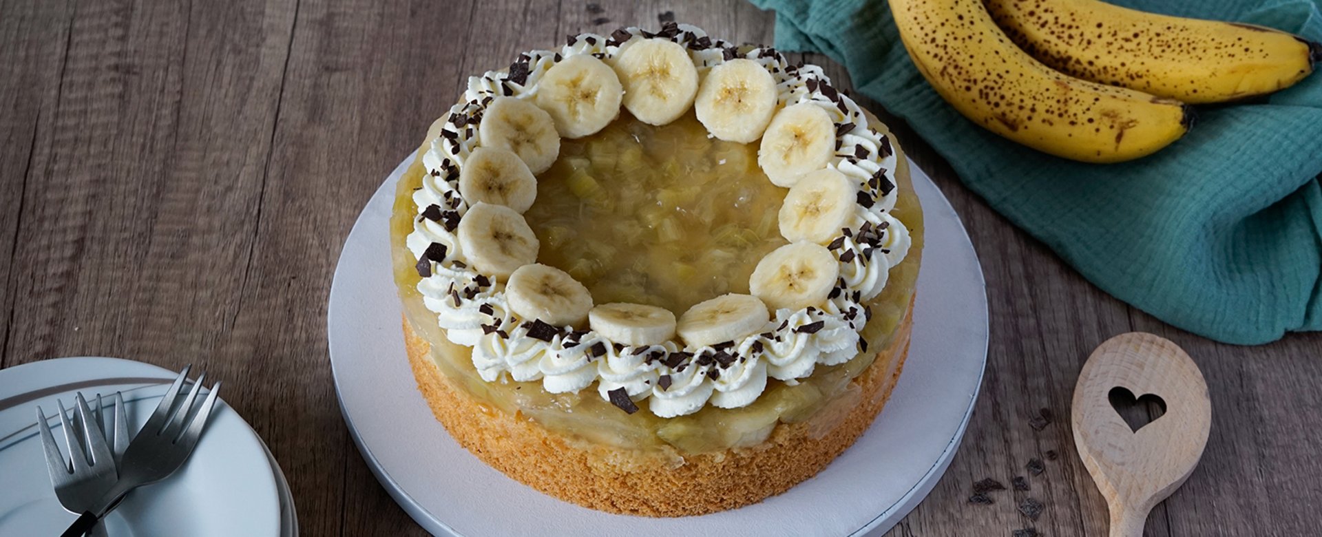 Bananen-Rhabarber-Torte